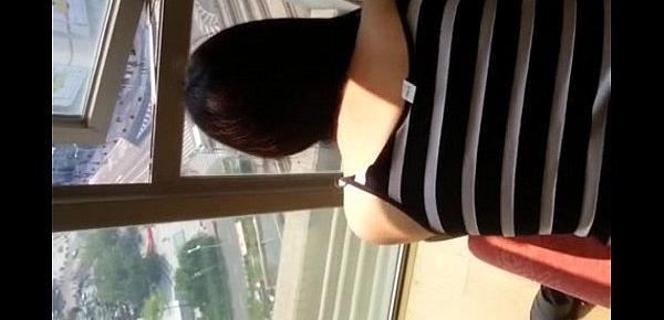  Chinese college whooty doggystyled at open window